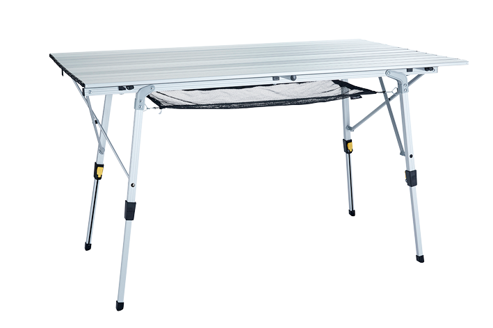 uquip Variety L Falttisch – rollbare Aluplatte, höhenverstellbar