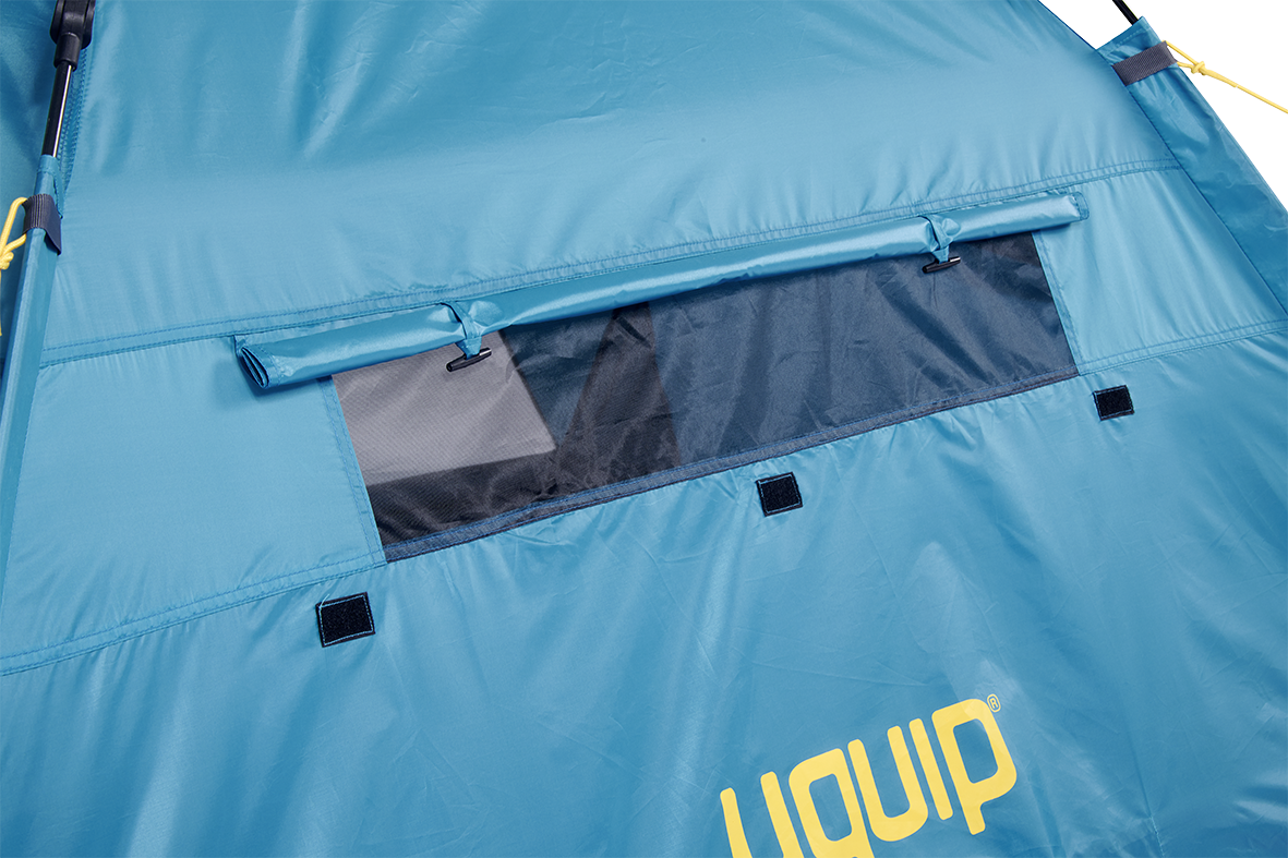 Strandmuschel für Wind und Sonne belüftet