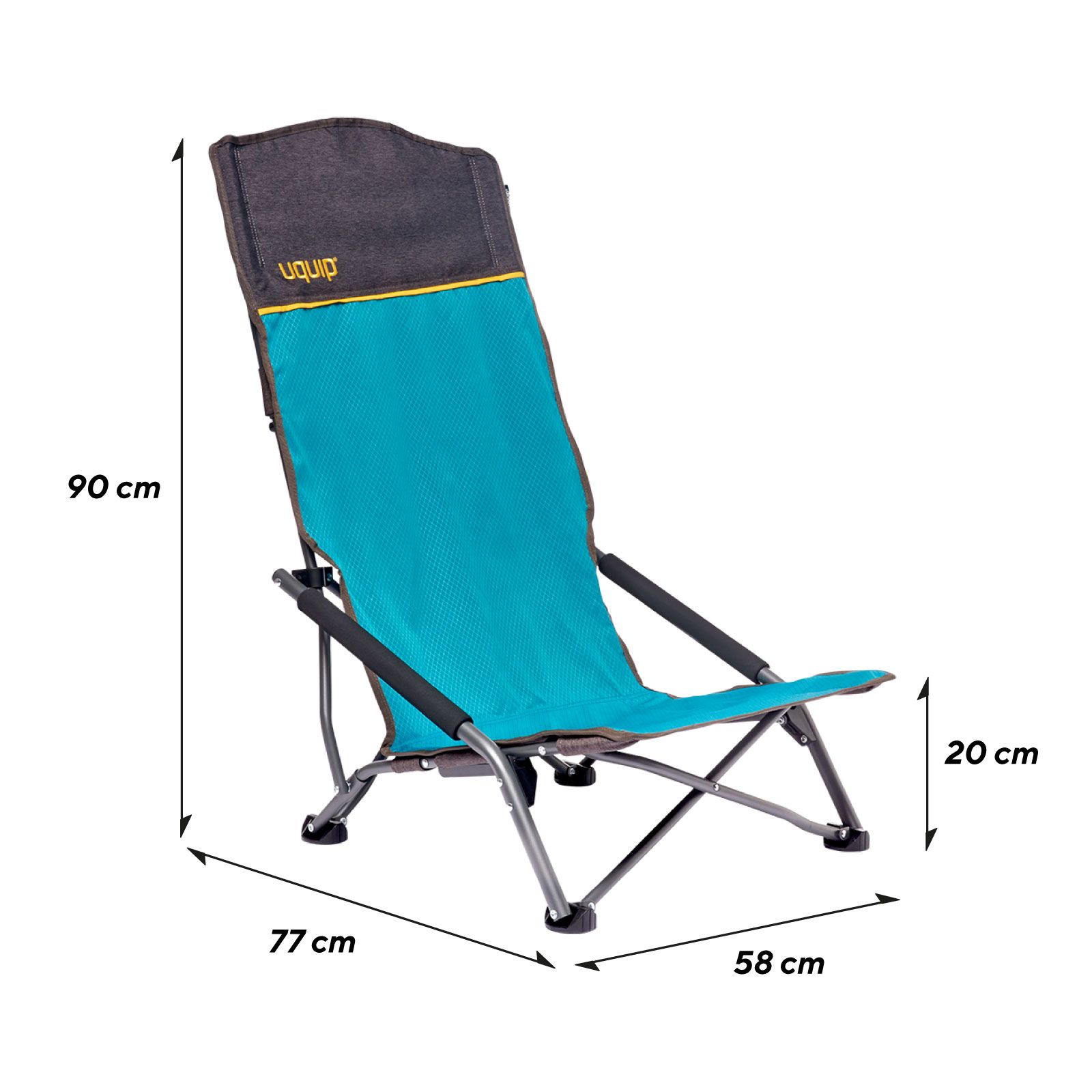 uquip Sandy XL Strandstuhl hohe Rückenlehne – ideal für Senioren und lange Strandtage